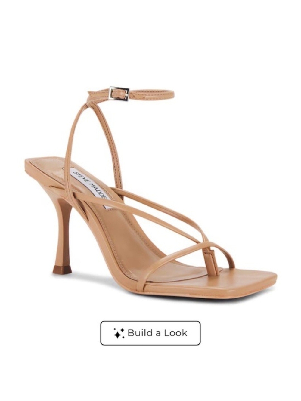Steve Madden Annie Women’s Beige Strappy Stiletto Heels 8.5M - Picture 2 of 10